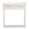 Baxton Studio Lambert Traditional White Finished Wood 2-Drawer Console Table 194-11931-ZORO - alternate 3